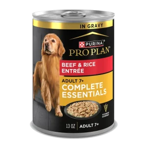 Pro Plan Adult 7+ Senior Complete Essentials Beef & Rice Entrée In Gravy Wet Dog Food
