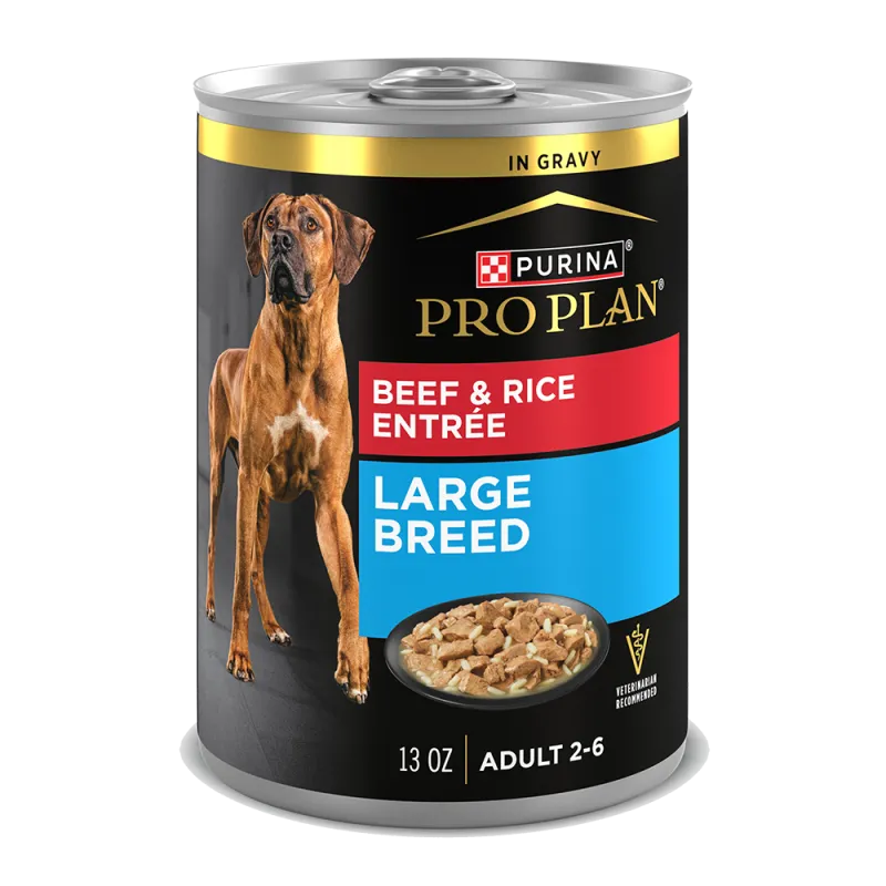 Pro Plan Adult Large Breed Beef & Rice Entrée In Gravy Wet Dog Food
