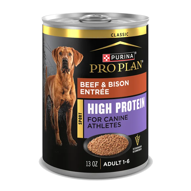 Pro Plan Sport Adult High Protein Beef & Bison Entrée Classic Wet Dog Food