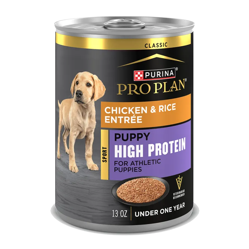 Pro Plan Sport Puppy High Protein Chicken & Rice Entrée Classic Wet Dog Food