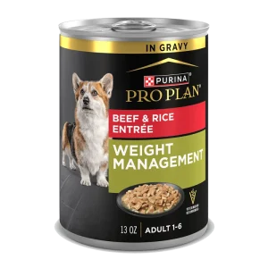 Pro Plan Adult Weight Management Beef & Rice Entrée In Gravy Wet Dog Food