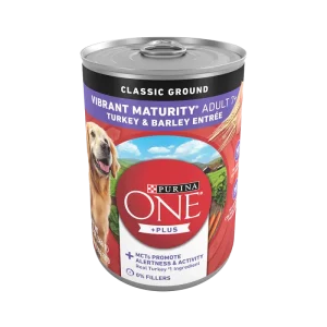 Purina ONE +Plus Vibrant Maturity Adult 7+ Classic Ground Turkey & Barley Entrée Wet Dog Food