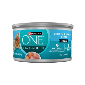 Purina ONE Natural, High Protein Cat Food, Chicken and Salmon Recipe in Sauce