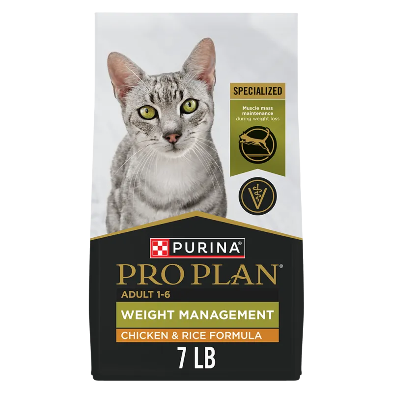 Pro Plan Adult Weight Management Chicken & Rice Formula Dry Cat Food