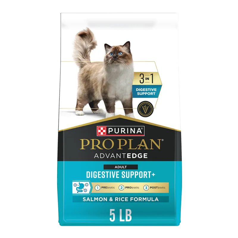 Pro Plan AdvantEDGE Adult Digestive Support+ Salmon & Rice Formula Dry Cat Food
