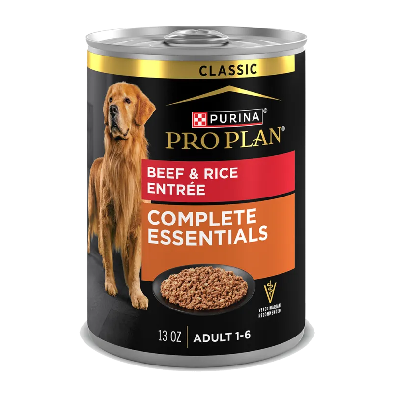 Pro Plan Complete Essentials Adult Beef & Rice Entrée Classic Wet Dog Food