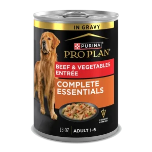 Pro Plan Complete Essentials Adult Beef & Vegetables Entrée Slices in Gravy Wet Dog Food