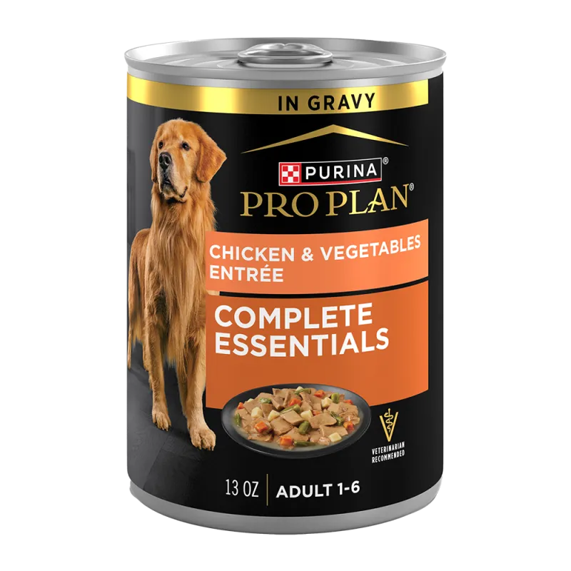 Pro Plan Complete Essentials Adult Chicken & Vegetables Entrée Slices In Gravy Wet Dog Food