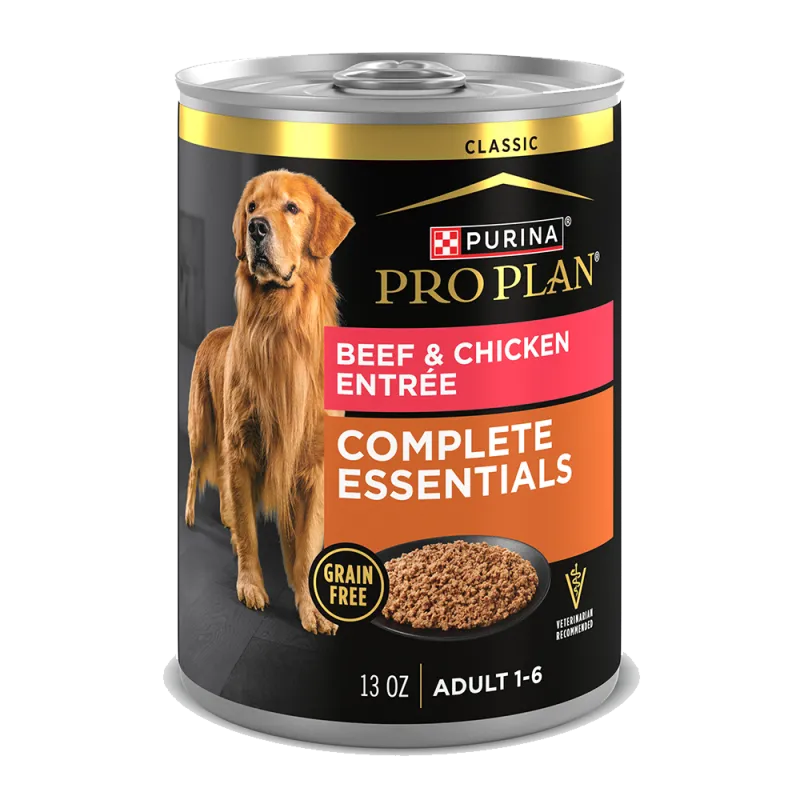 Pro Plan Adult Complete Essentials Grain Free Beef & Chicken Entrée Classic Wet Dog Food