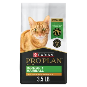 Pro Plan Adult Indoor + Hairball Chicken & Rice Formula Dry Cat Food