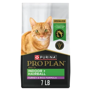 Pro Plan Adult Indoor + Hairball Turkey & Rice Formula Dry Cat Food