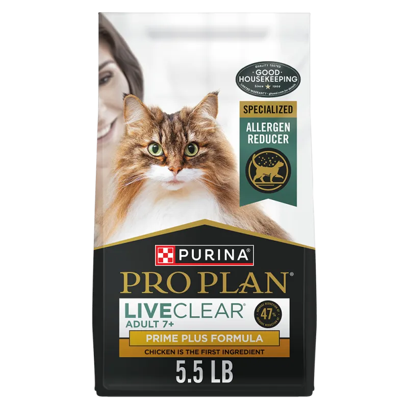 Pro Plan LiveClear Adult 7+ Prime Plus Chicken & Rice Formula Allergen Reducing Dry Cat Food