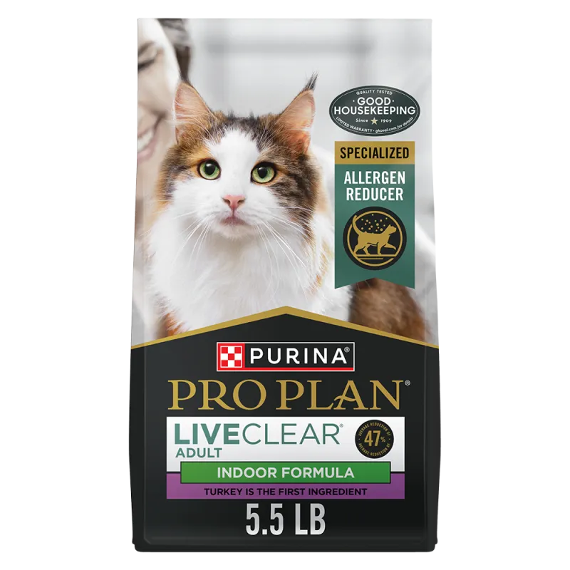 Pro Plan LiveClear Adult Indoor Turkey & Rice Formula Allergen Reducing Dry Cat Food