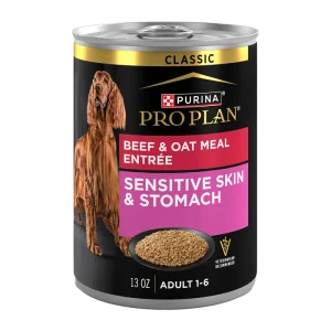 Pro Plan Sensitive Skin & Stomach Beef & Oat Meal Entrée Classic Wet Dog Food