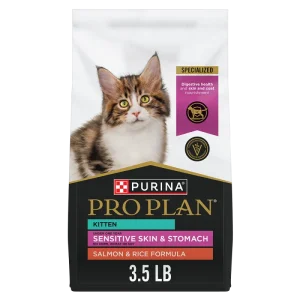 Purina Pro Plan Kitten Sensitive Skin & Stomach Salmon & Rice Formula Dry Cat Food