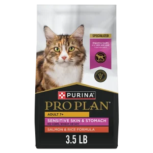 Purina Pro Plan Adult 7+ Sensitive Skin & Stomach Salmon & Rice Dry Cat Food
