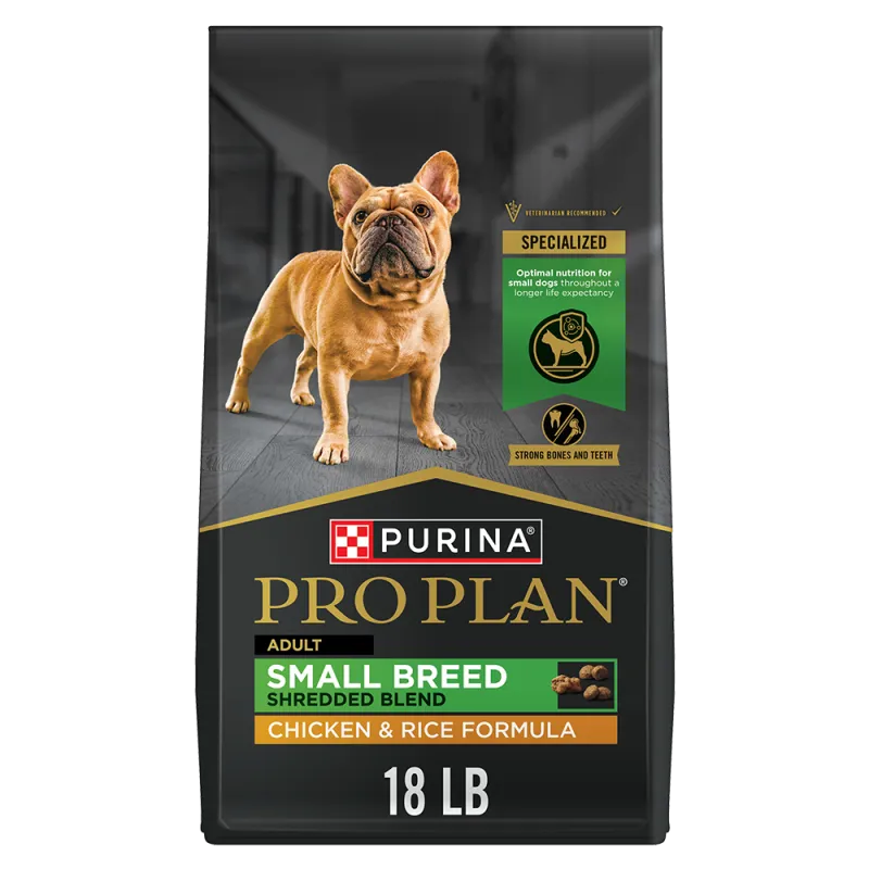 Pro Plan Adult Small Breed Shredded Blend Chicken & Rice Formula Dry Dog Food
