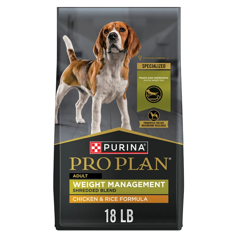 Pro Plan Weight Management Shredded Blend Chicken & Rice Dry Dog Food