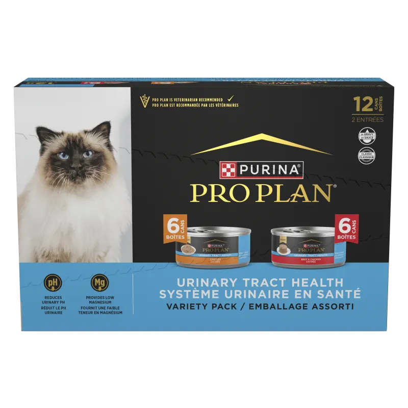 Pro Plan Urinary Tract Health Chicken Entrée in Gravy, Beef & Chicken Entrée Classic Variety Pack