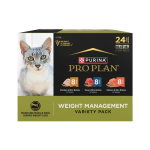 Purina Pro Plan Adult Weight Management Variety Pack Entrées in Gravy & Sauce Wet Cat Food