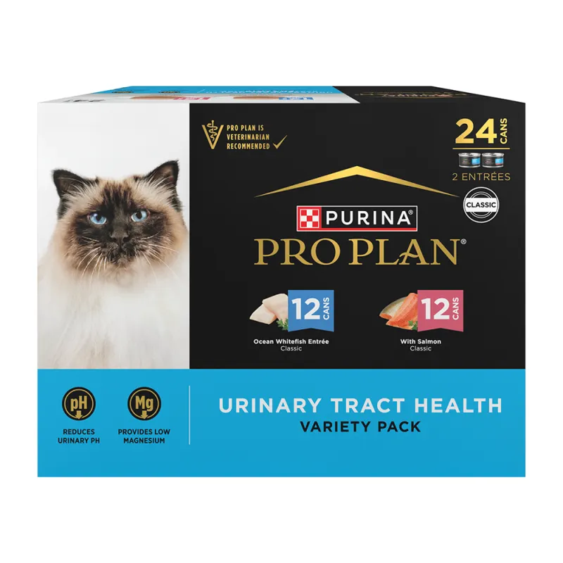Purina Pro Plan Urinary Tract Health Variety Pack, Ocean Whitefish and With Salmon Entrees