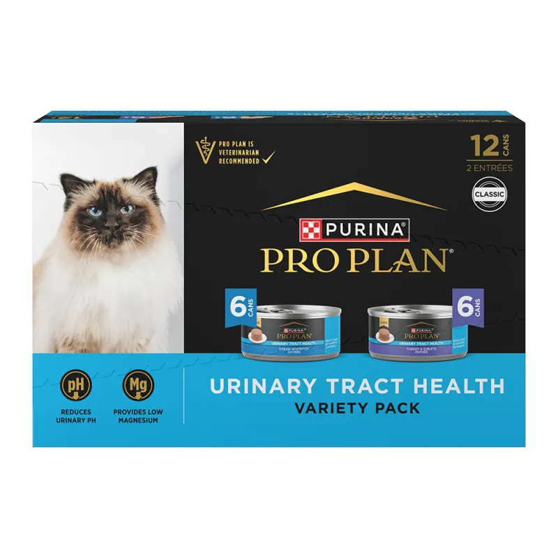 Purina Pro Plan Urinary Tract Health Variety Pack, Turkey & Giblets, and Ocean Whitefish Entrees