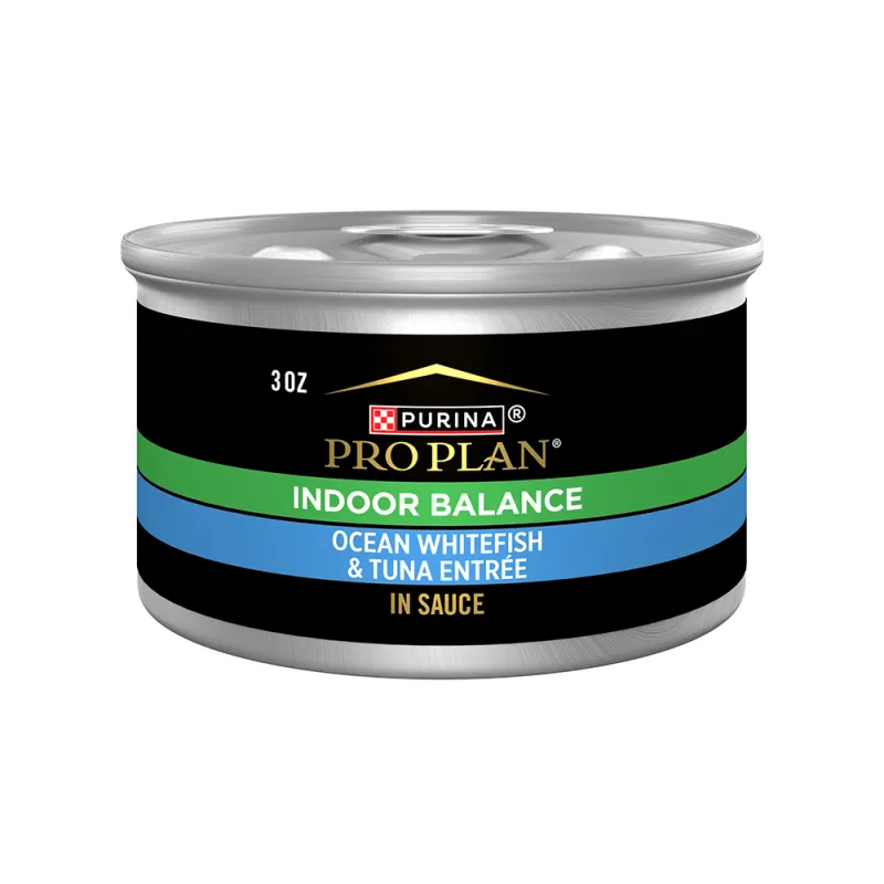 Pro Plan Indoor Balance Ocean Whitefish & Tuna Entrée in Sauce Wet Cat Food