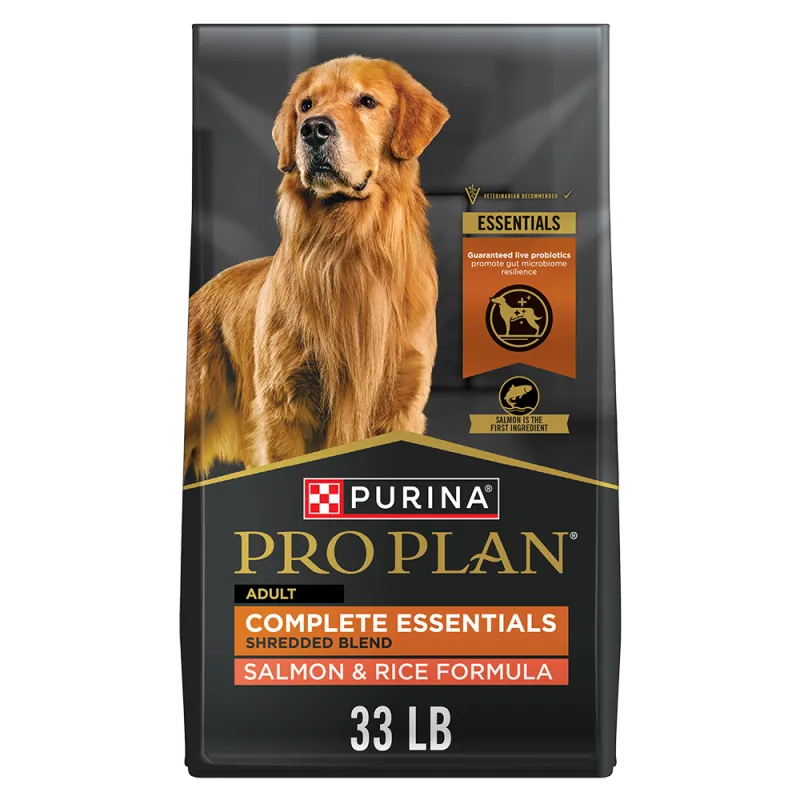 Pro Plan Adult Complete Essentials Shredded Blend Salmon & Rice with Probiotics Dry Dog Food