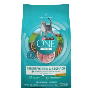 Purina ONE +Plus Sensitive Skin & Stomach Dry Cat Food