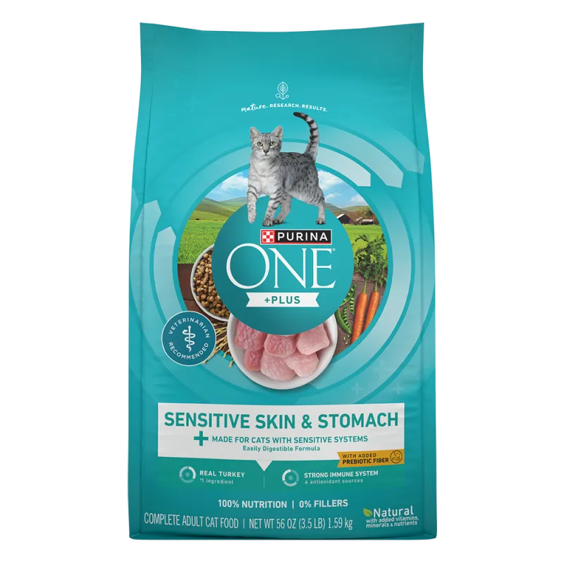 Purina ONE +Plus Sensitive Skin & Stomach Dry Cat Food