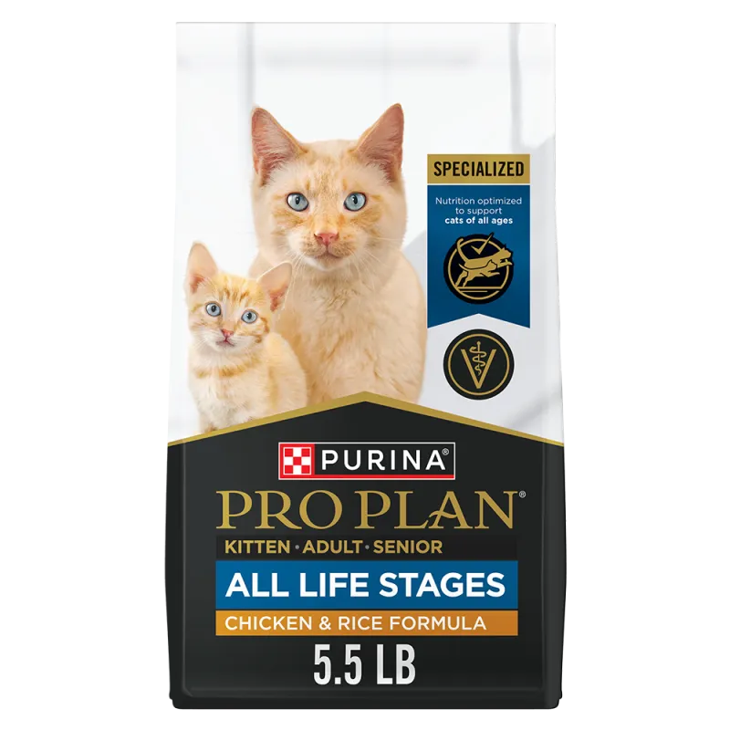 Purina Pro Plan All Life Stages Chicken & Rice Formula Dry Cat Food