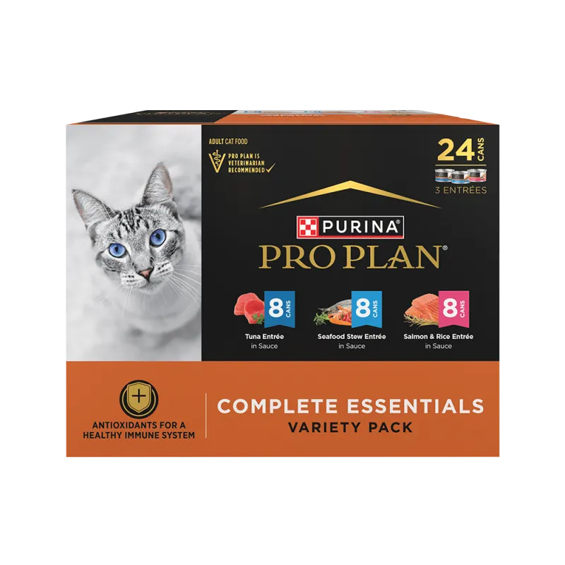 Purina Pro Plan Complete Essentials Seafood Favorites Variety Pack Wet Cat Food