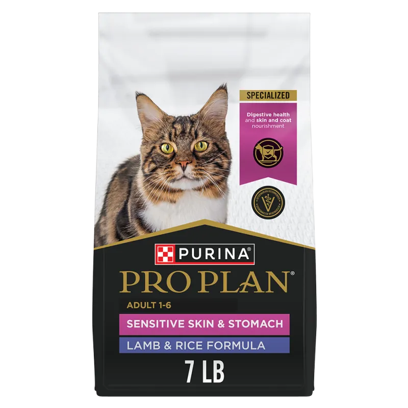 Pro Plan Adult Sensitive Skin & Stomach Lamb & Rice Formula Dry Cat Food