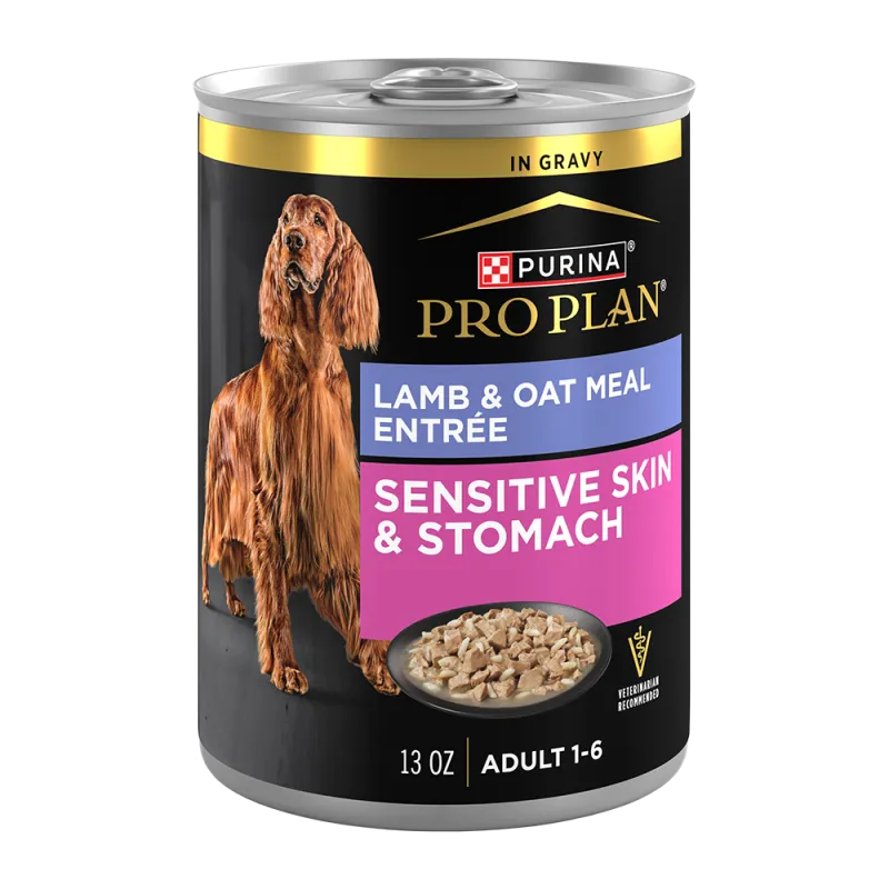 Purina Pro Plan Sensitive Skin & Stomach Lamb & Oat Meal Entree in Gravy Wet Dog Food